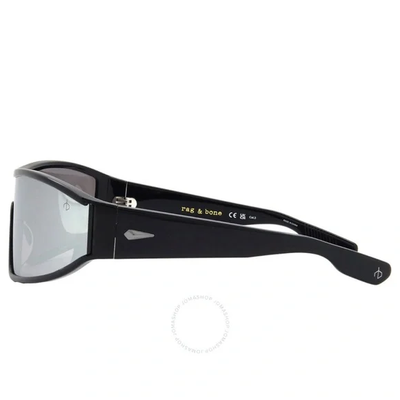 rag & bone Sleek Black Sunglasses with Reflective Lenses - Picture 4 of 7